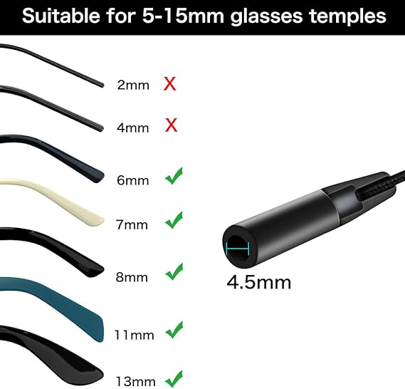 Eyeglasses Strap Holder for Women Men, Adjustable Sunglasses lanyard string chain,Reading eye glasses holders around neck, Eyewear Retainer