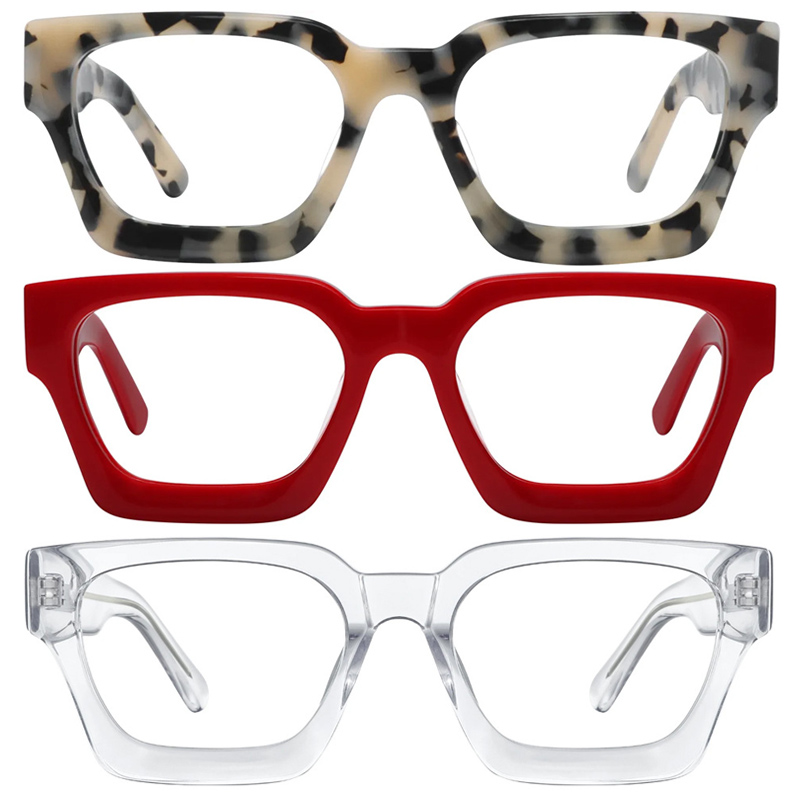3 Pack Fashion  Premium Acetate Blair Frame Reading Glasses