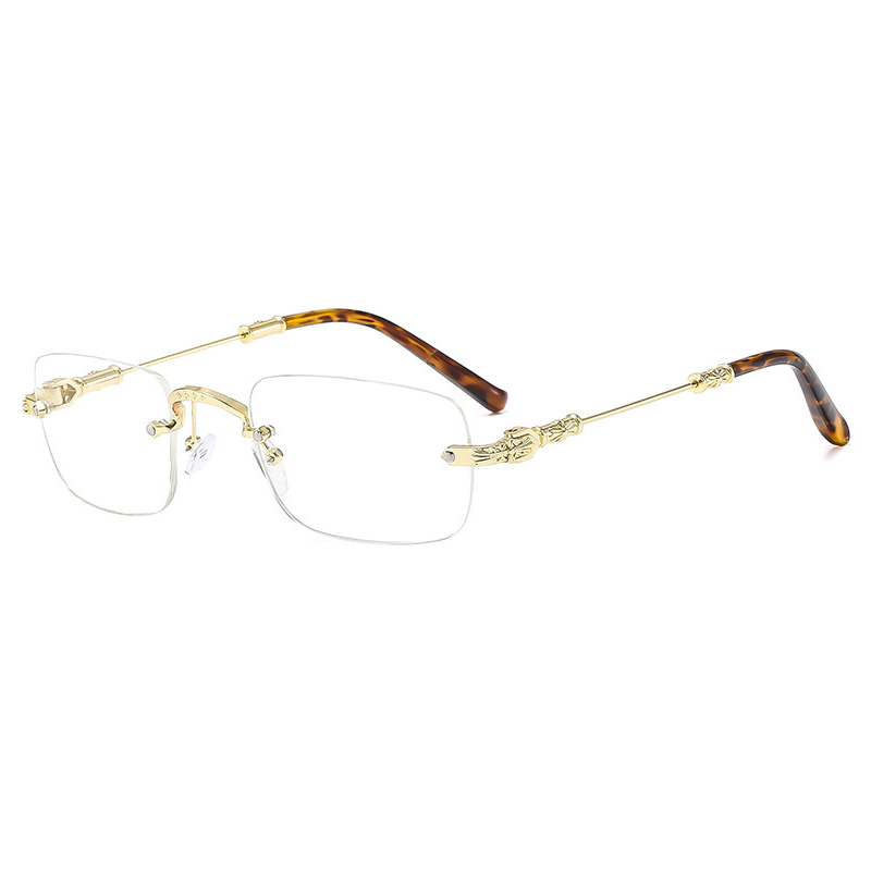 Rimless Rectangle Glasses #qt-8218