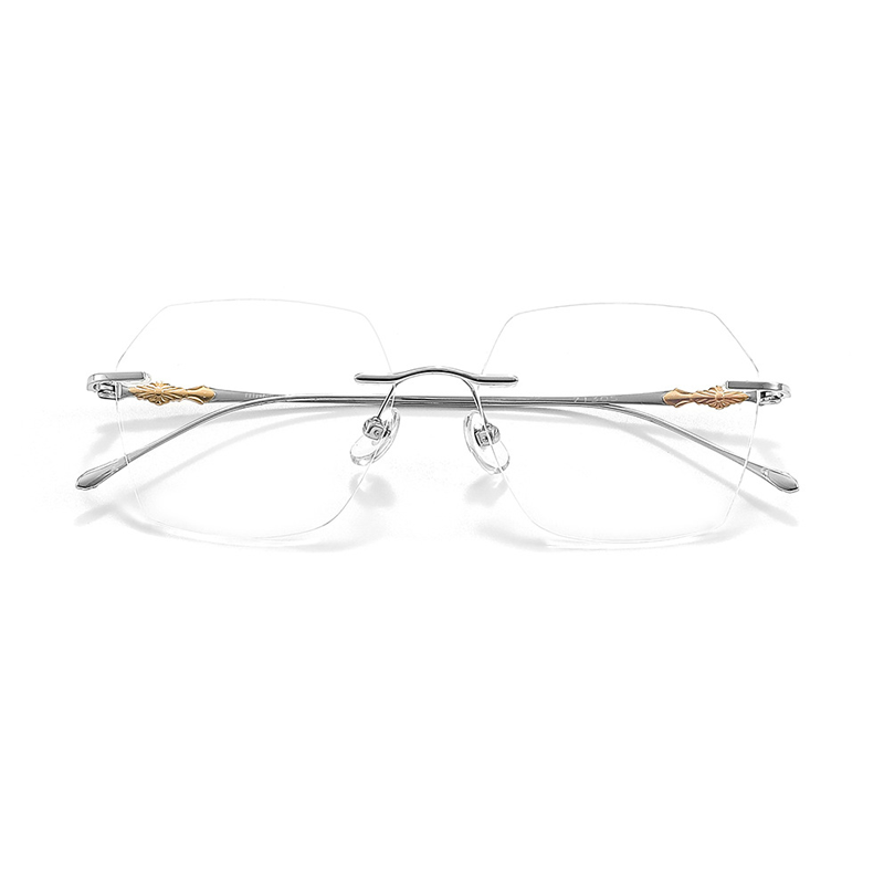 Rimless Square Glasses #kdxx-71305