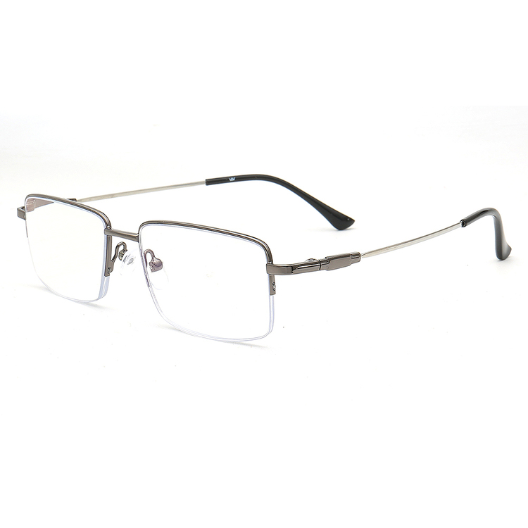 Half Rim Rectangle Glasses #69-532-scoolglasses