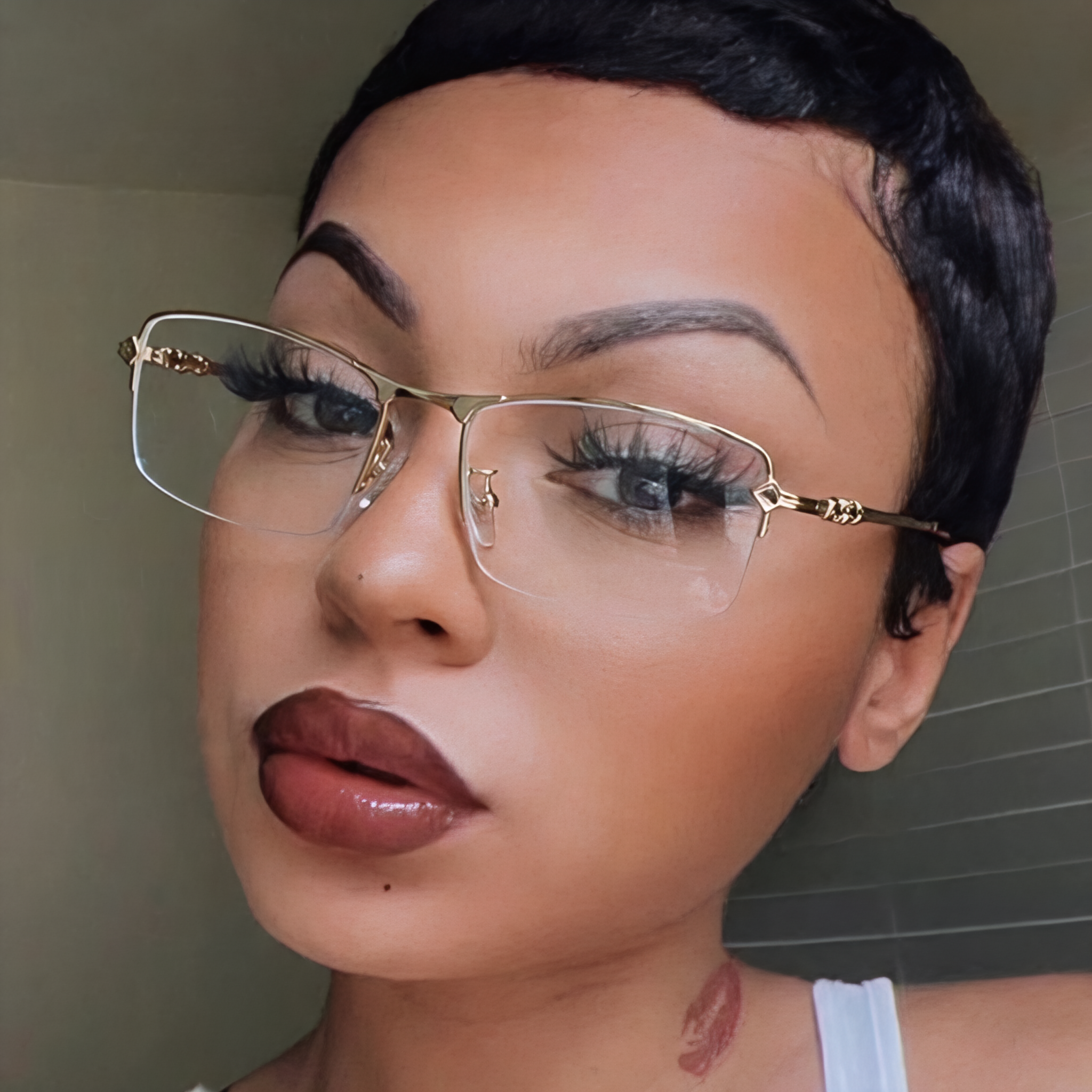 Half Rim Rectangle Glasses #ty-TY19