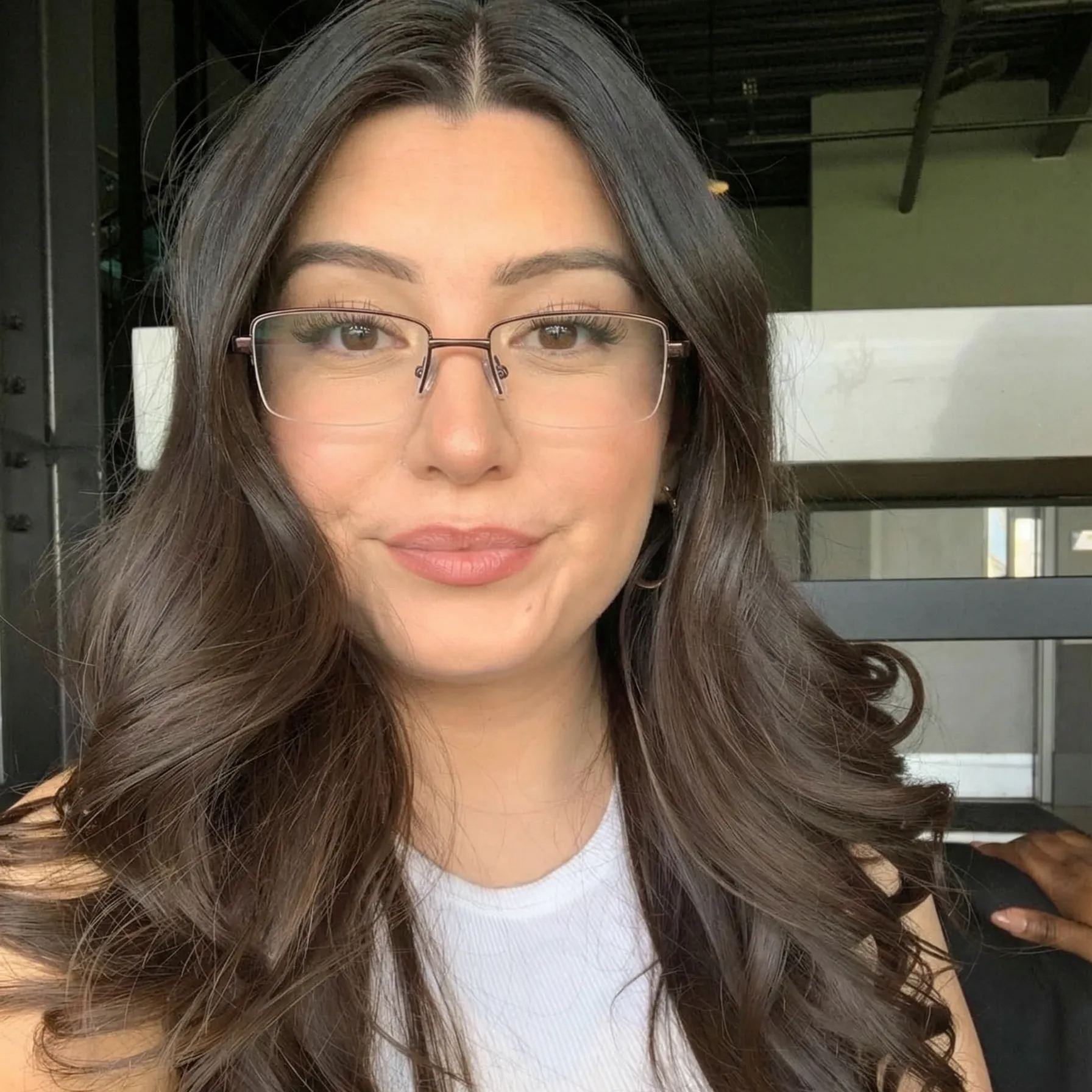 Half Rim Rectangle Glasses #69-km751