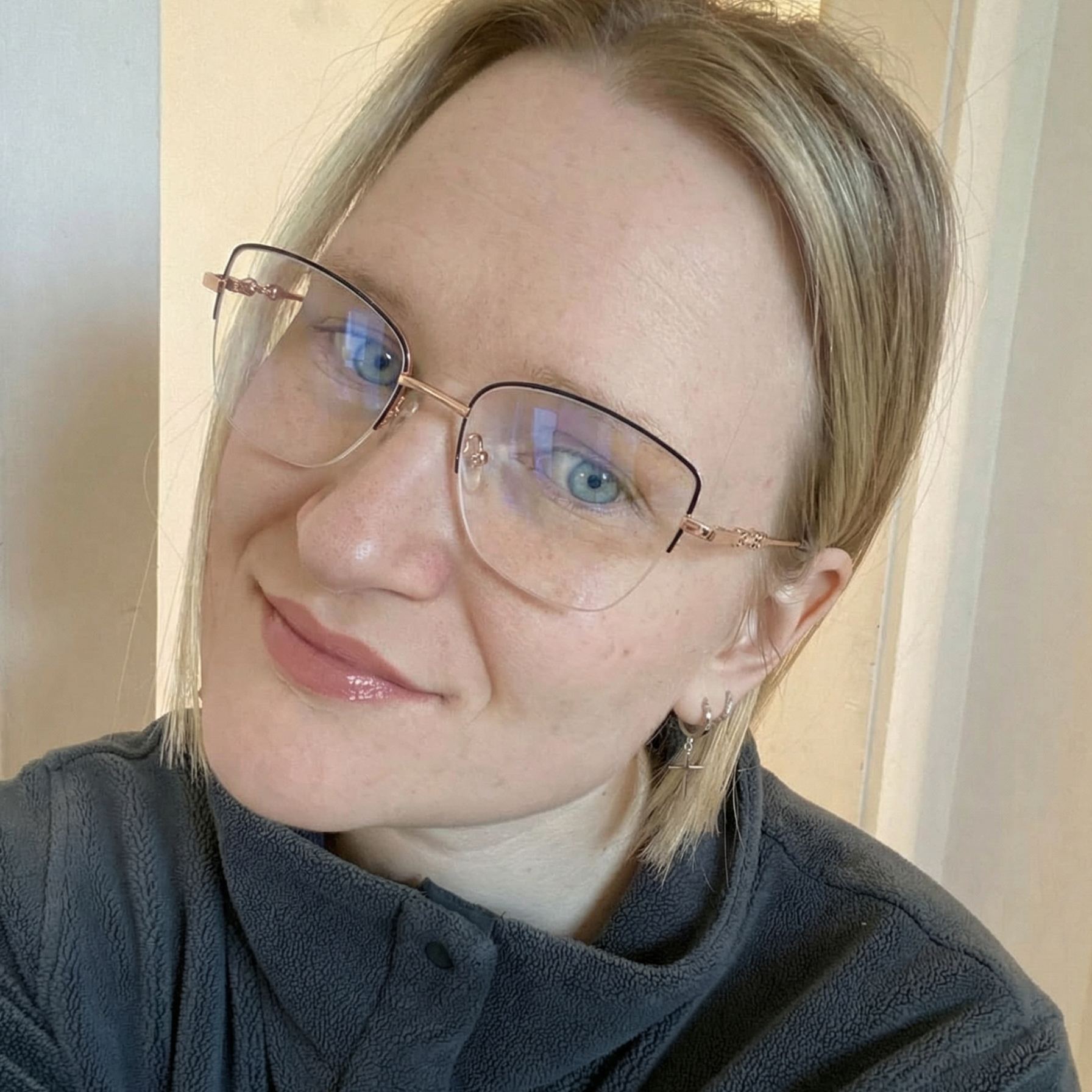 Half Rim Cat-Eye Glasses #69-k501