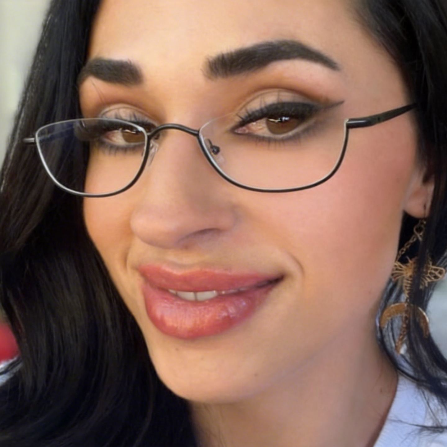 Half Rim Oval Glasses #xr-1219