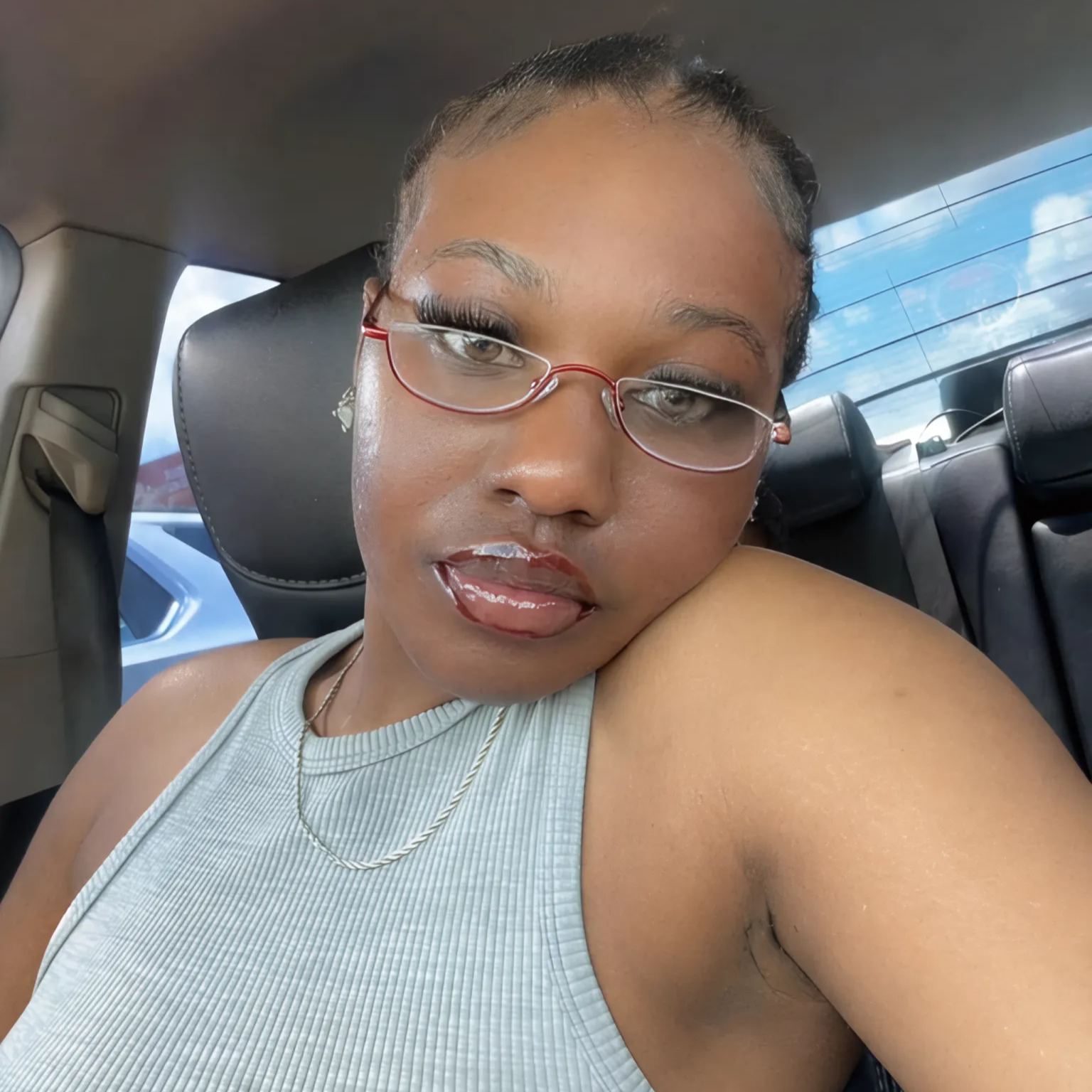 Half Rim Oval Glasses #xr-1219