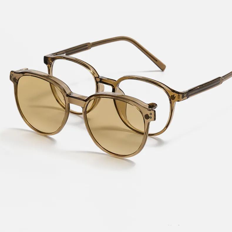 ✨Magnetic Clip on Sunglasses for Men & Women,Round Glasses #ps-8172