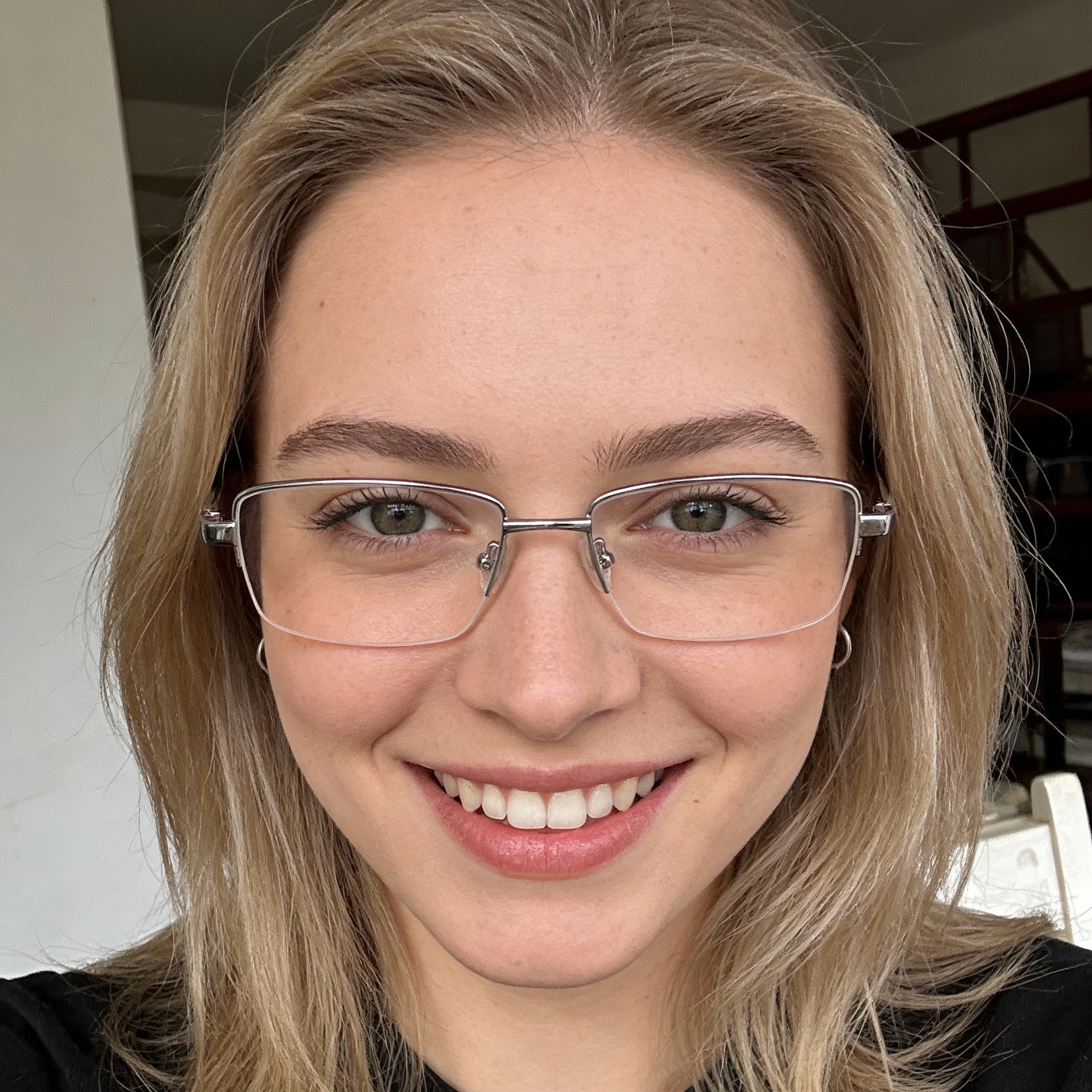 Half Rim Rectangle Glasses #69-km750-scoolglasses