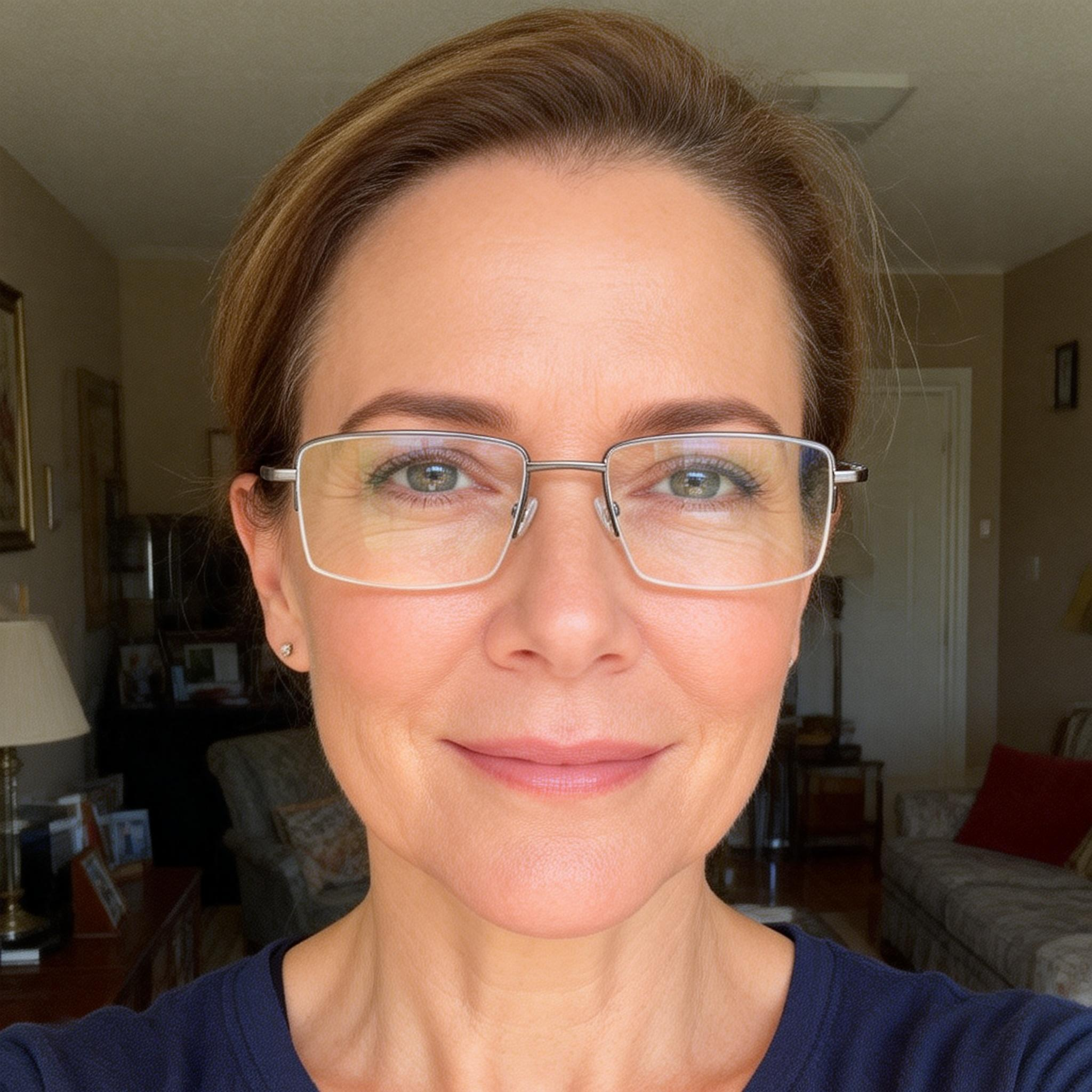 Half Rim Rectangle Glasses #69-532-scoolglasses