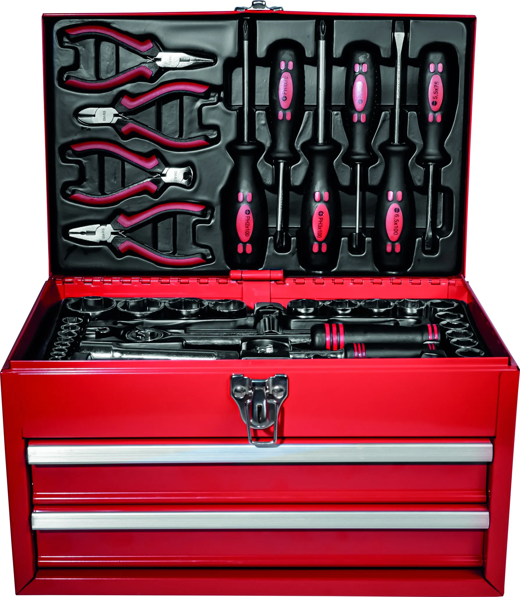 BRÜDER MANNESMANN Werkzeug-Satz 155-tlg in Werkzeugbox