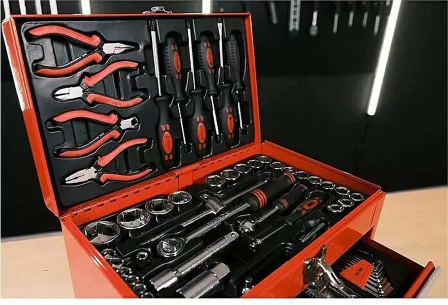 BRÜDER MANNESMANN Werkzeug-Satz 155-tlg in Werkzeugbox