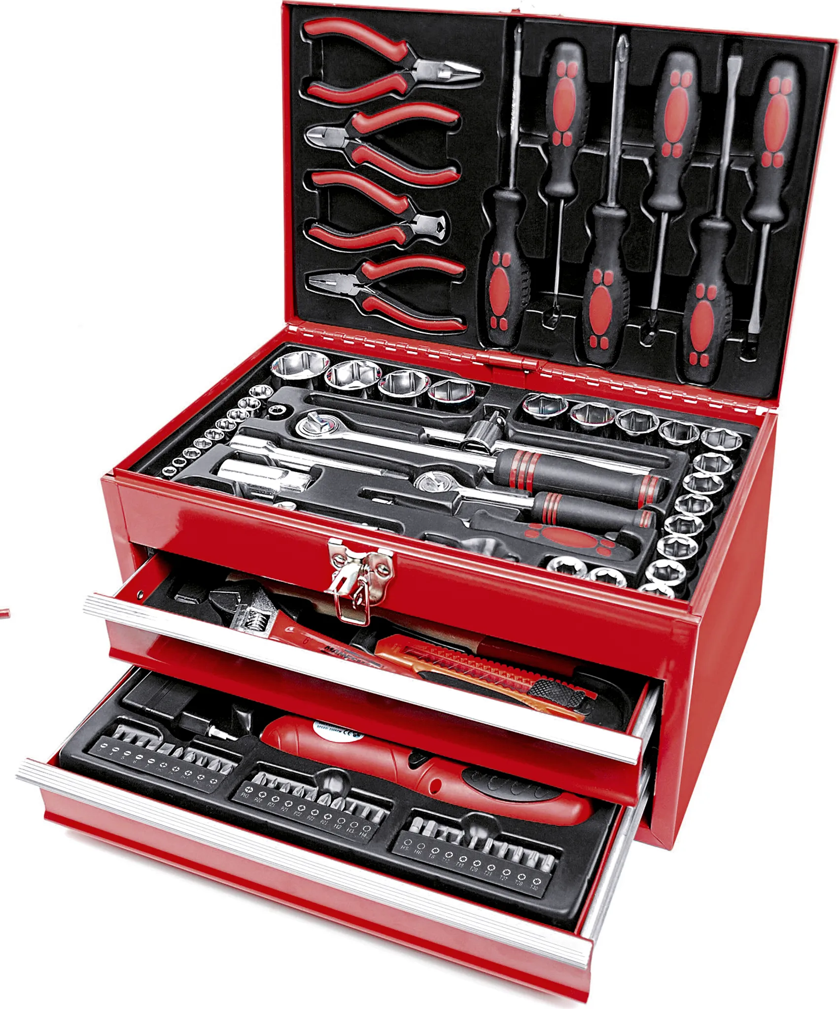 BRÜDER MANNESMANN Werkzeug-Satz 155-tlg in Werkzeugbox
