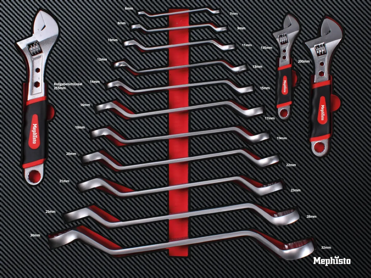 Mephisto Werkzeugwagen 7 Schubladen inkl. Rollgabelschlüssel