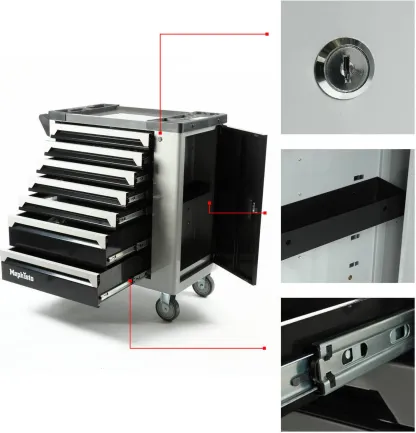 Mephisto Werkzeugwagen 7 Schubladen inkl. Rollgabelschlüssel