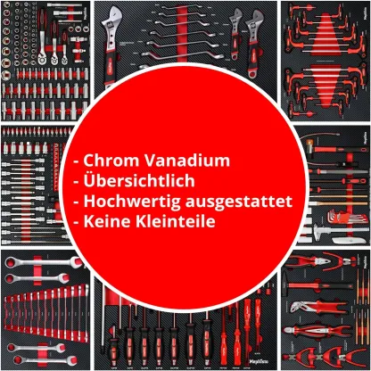 Mephisto Werkzeugwagen 7 Schubladen inkl. Rollgabelschlüssel