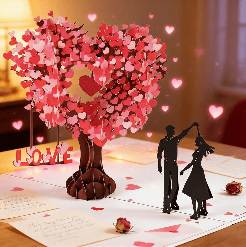 💕The "Eternal Vows" 3D Pop-Up Card | A Romantic Surprise Under the Love Tree ❤️