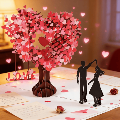 💕The "Eternal Vows" 3D Pop-Up Card | A Romantic Surprise Under the Love Tree ❤️