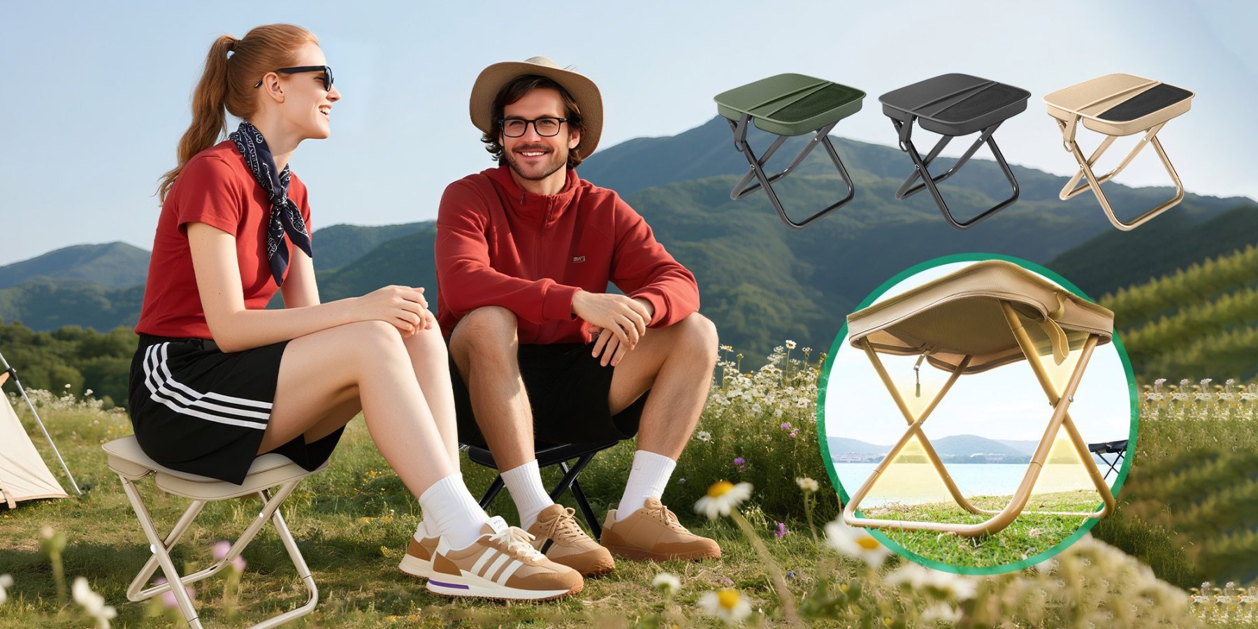 Foldable Backpack Stool