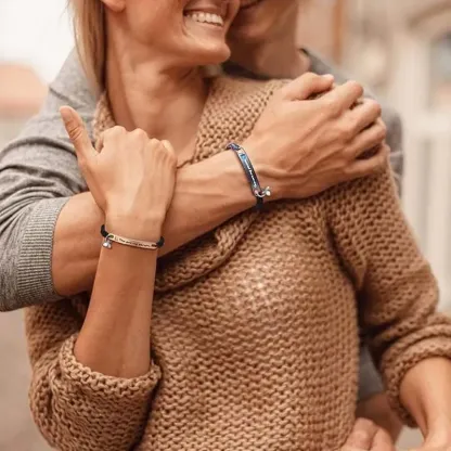 ❤️Adjustable Couple Bracelet Set, Heart Charm Bracelet🔥