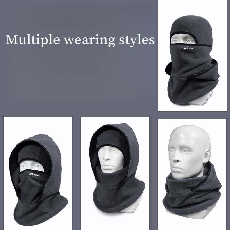 ❄️ Outdoor Winter Warm Hat Neckband Integrated Cycling Mask Sports Ski Head Cover Neck Windproof Cold One-Piece Pullover Hat