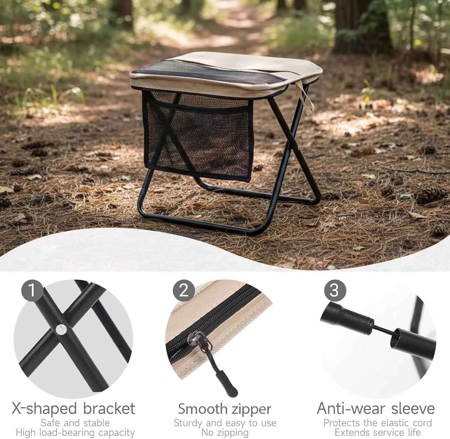 Portable Ultra-Lightweight Foldable Backpack Stool⛺️