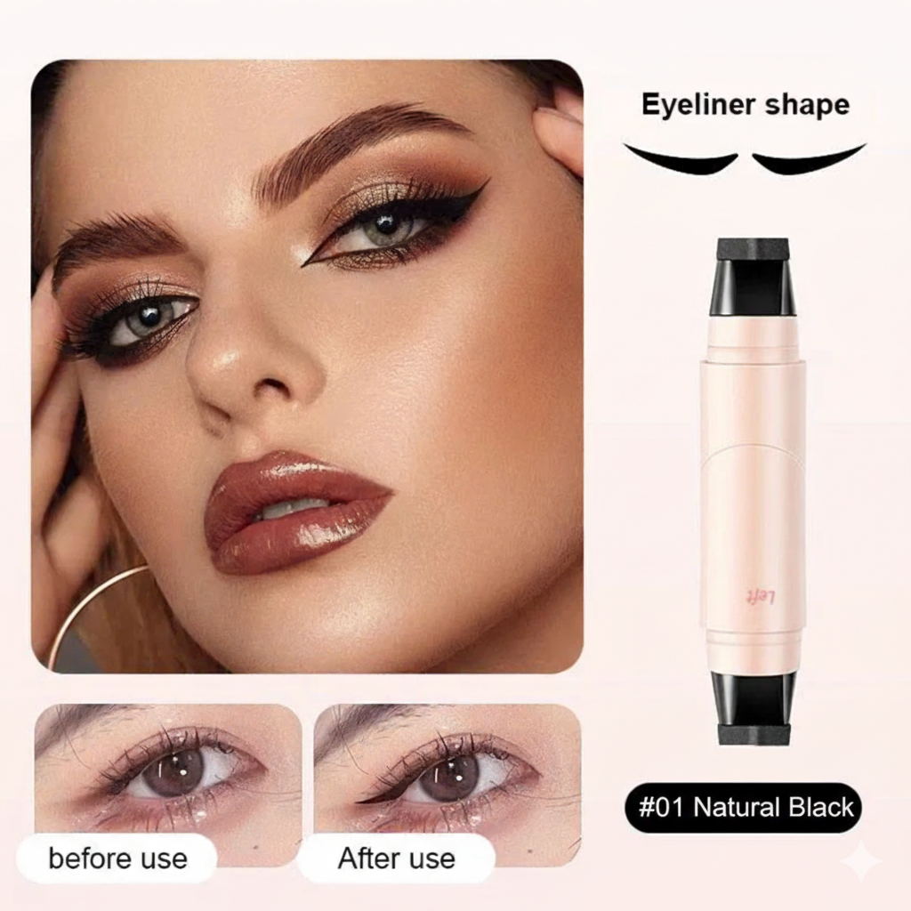 Dual-Head Design Rotating Eyeliner Stamp Pen💞
