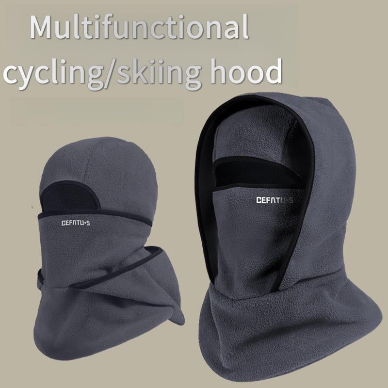 ❄️ Outdoor Winter Warm Hat Neckband Integrated Cycling Mask Sports Ski Head Cover Neck Windproof Cold One-Piece Pullover Hat