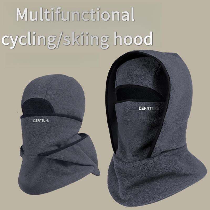 ❄️ Outdoor Winter Warm Hat Neckband Integrated Cycling Mask Sports Ski Head Cover Neck Windproof Cold One-Piece Pullover Hat