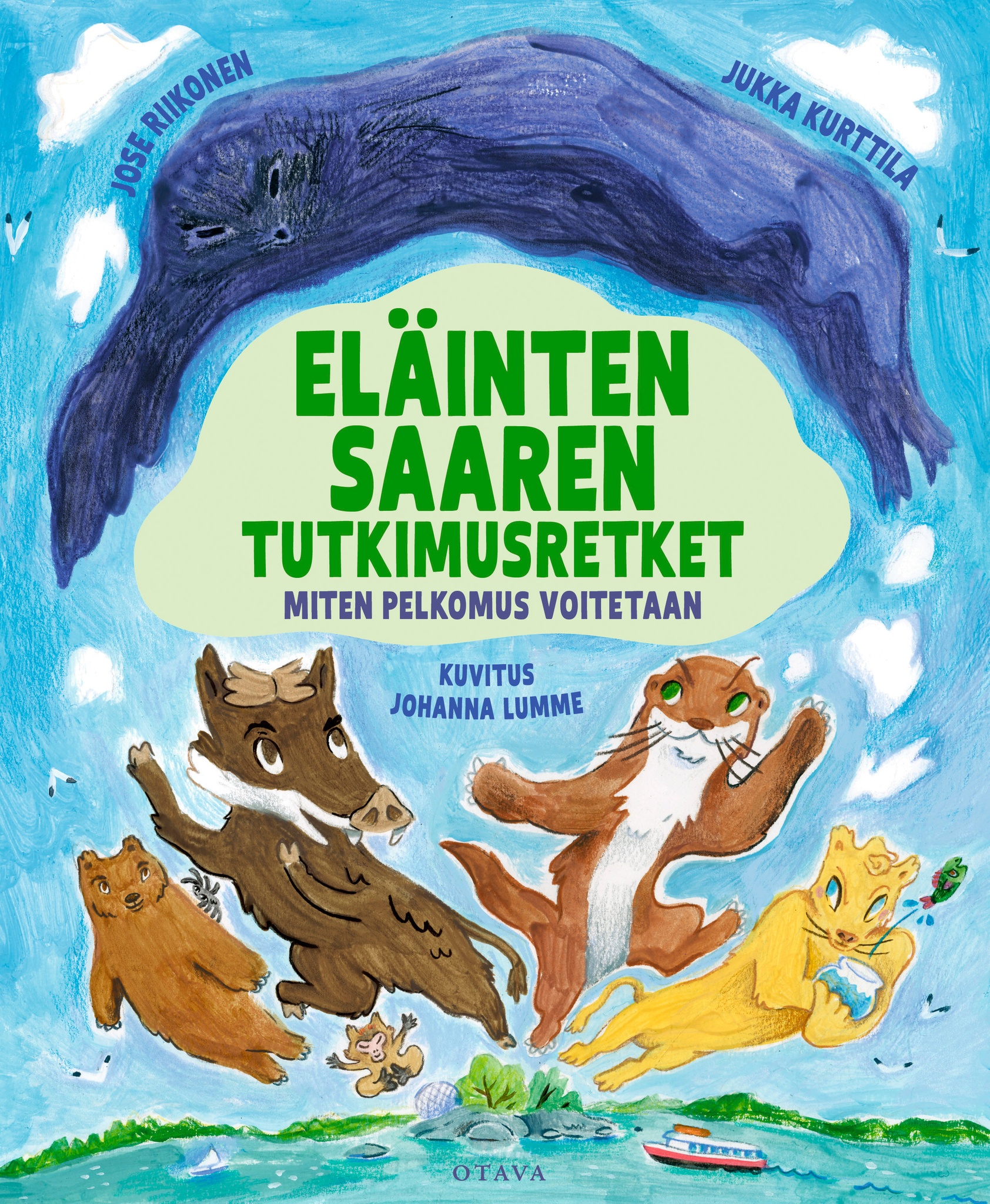 Eläinten saaren tutkimusretket - Miten pelkomus voitetaan -kirja-Finlayson