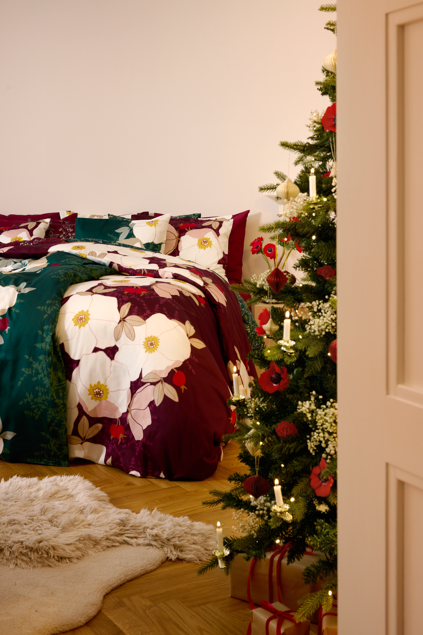 Rosa satiinipussilakanasetti-Finlayson