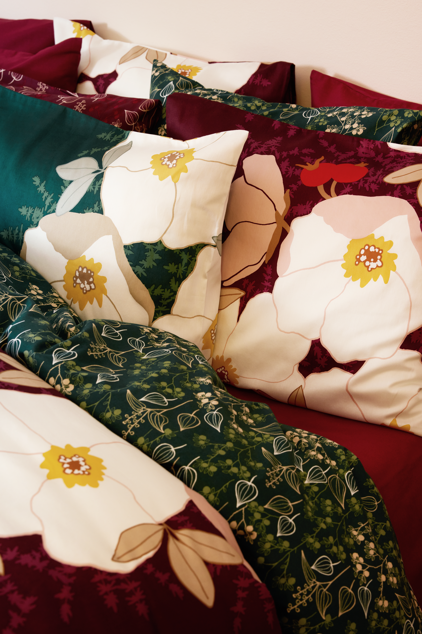 Rosa satiinipussilakanasetti-Finlayson