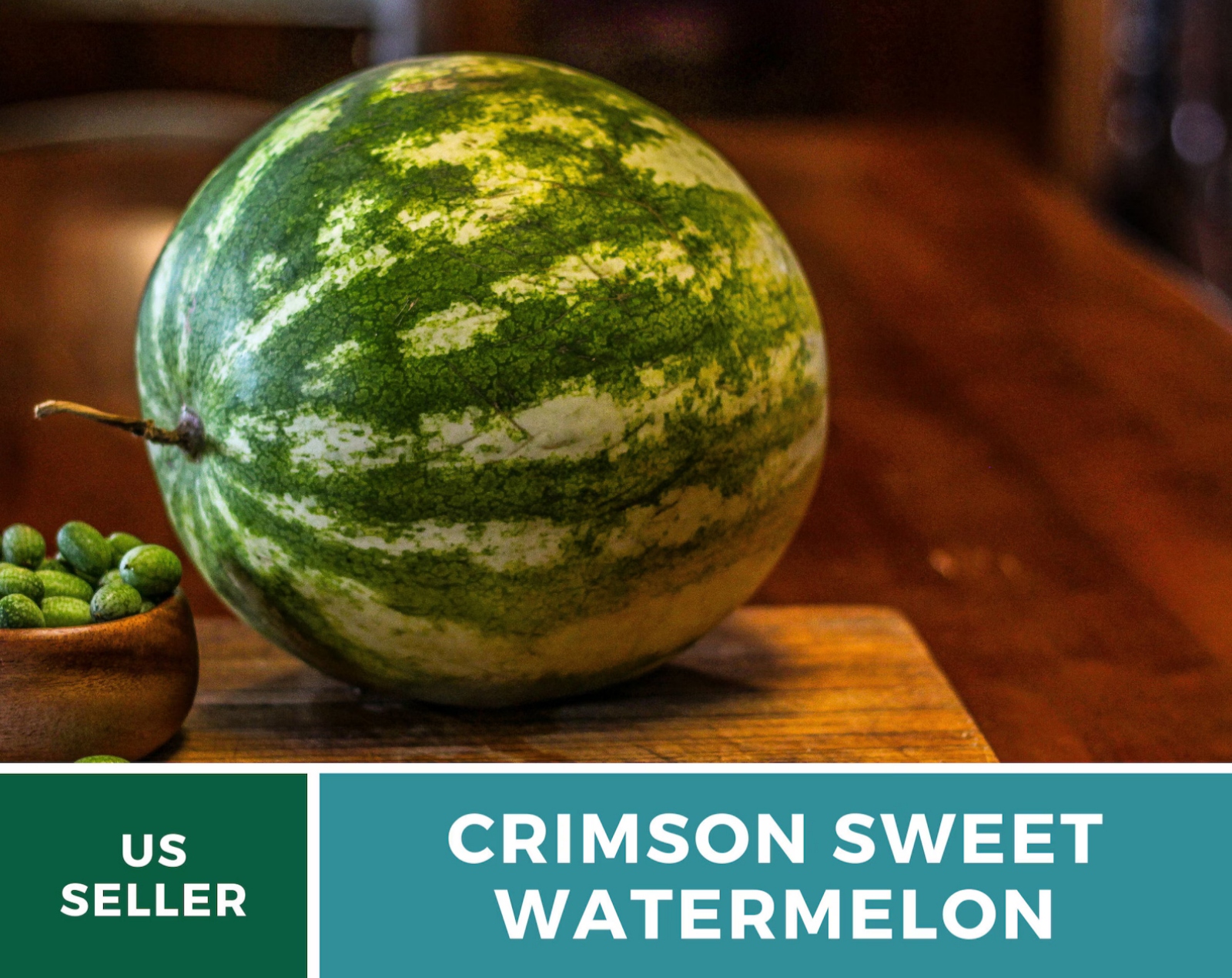 Crimson Sweet Watermelon Seeds – Heirloom Fruit, Large Sweet and Juicy Melon, Perfect for BBQs, Picnics, Parties, Easy to Grow | 25 Seeds 