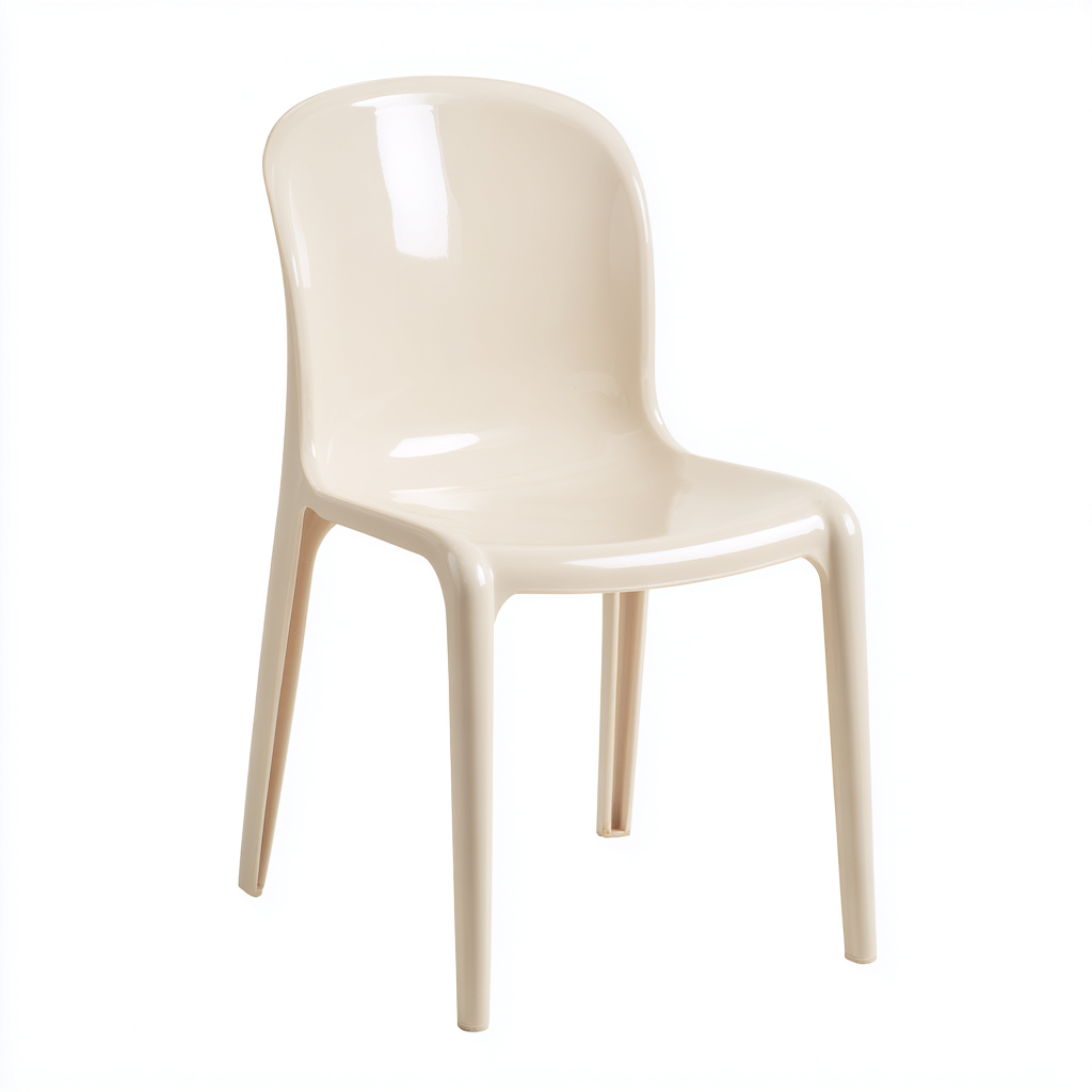 Chaise de salle à manger d'extérieur plastique 47x53x84 cm - beige - style moderne-Warmthza