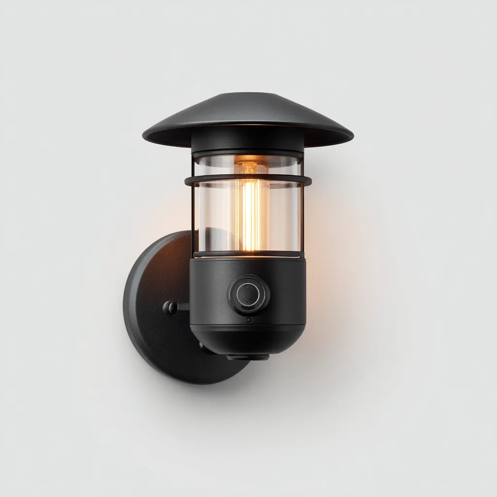 Applique murale extérieure 18x20x32 cm - noir-verre transparent - style moderne avec détecteur-Warmthza