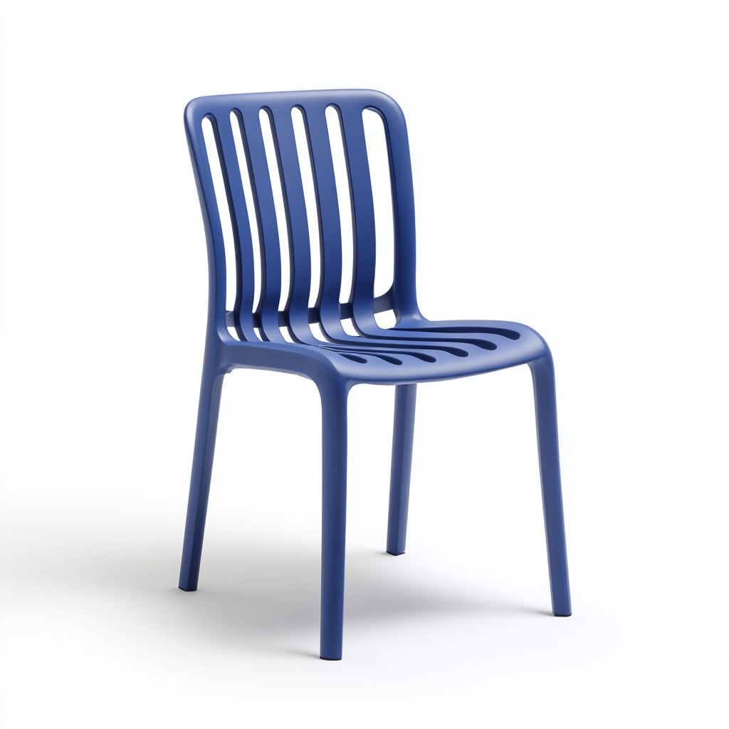 Chaise de salle à manger d'extérieur plastique 47x54x84 cm - bleu - style moderne-Warmthza