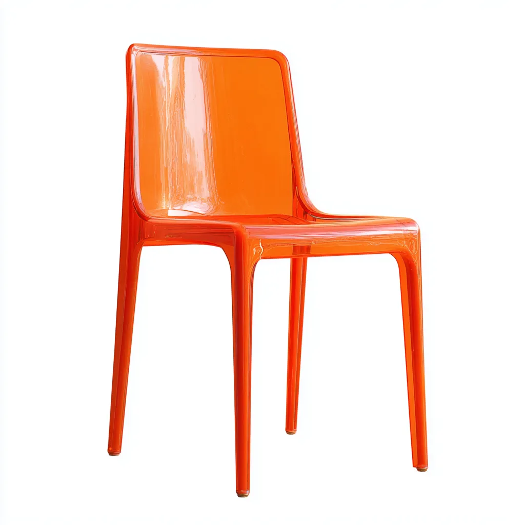 Chaise de salle à manger d'extérieur plastique 46x52x83 cm - orange - style moderne-Warmthza