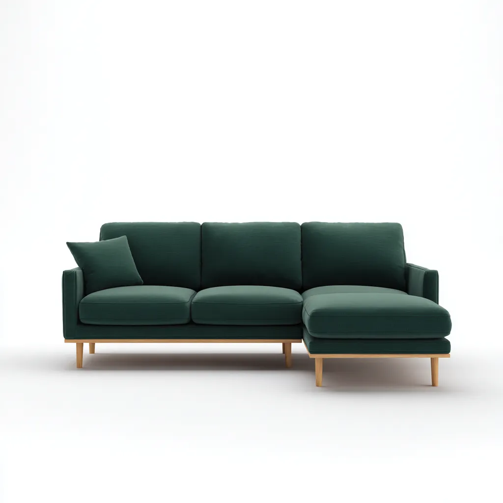 Canapé d'angle en tissu 270x160x85 cm - vert foncé - style moderne-Warmthza