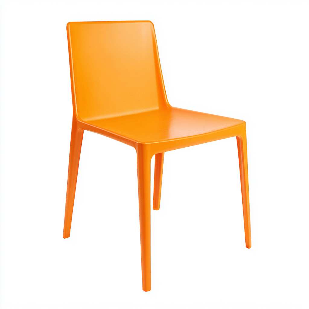 Chaise de jardin plastique 47 cm - orange - style moderne-Warmthza