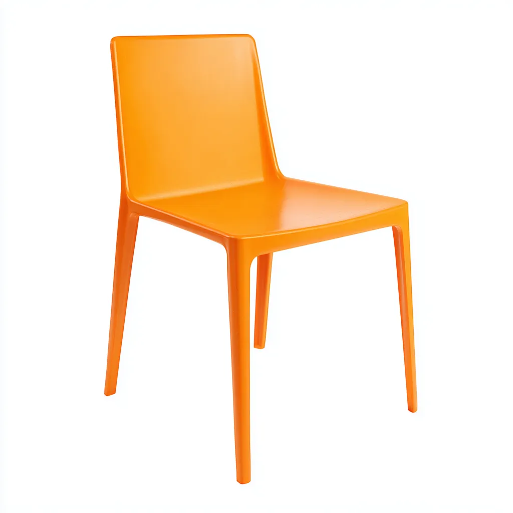 Chaise de jardin plastique 47 cm - orange - style moderne-Warmthza