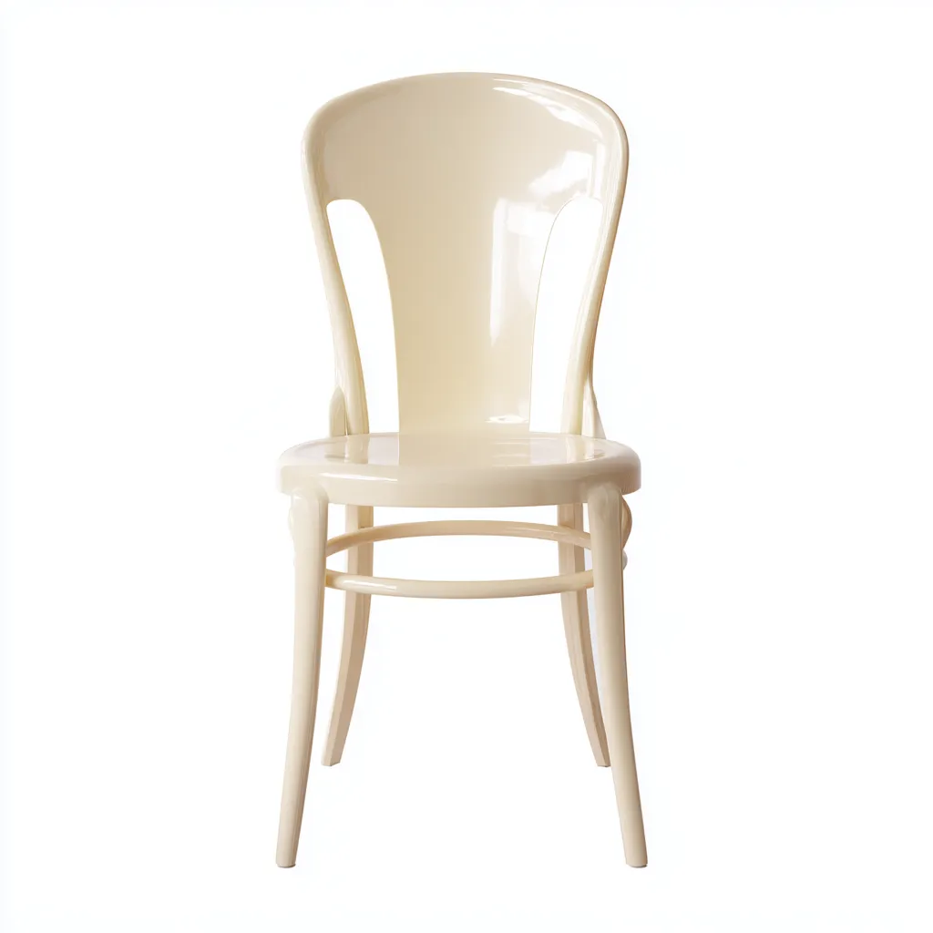 Chaise de salle à manger d'extérieur en plastique 45x50x85 cm - beige - style classique empilable-Warmthza