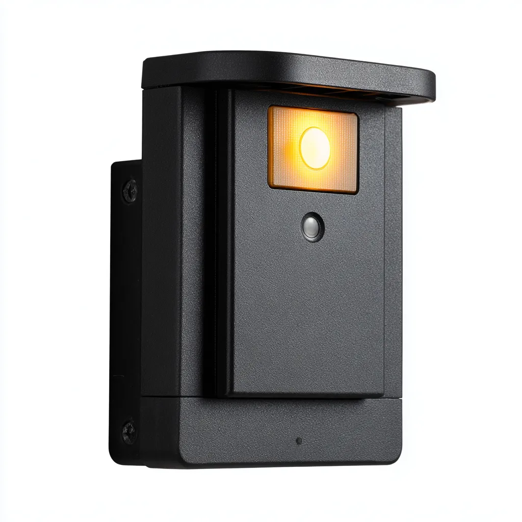 Applique murale extérieure solaire 25x14x10 cm - noir - style moderne avec détecteur de mouvement-Warmthza
