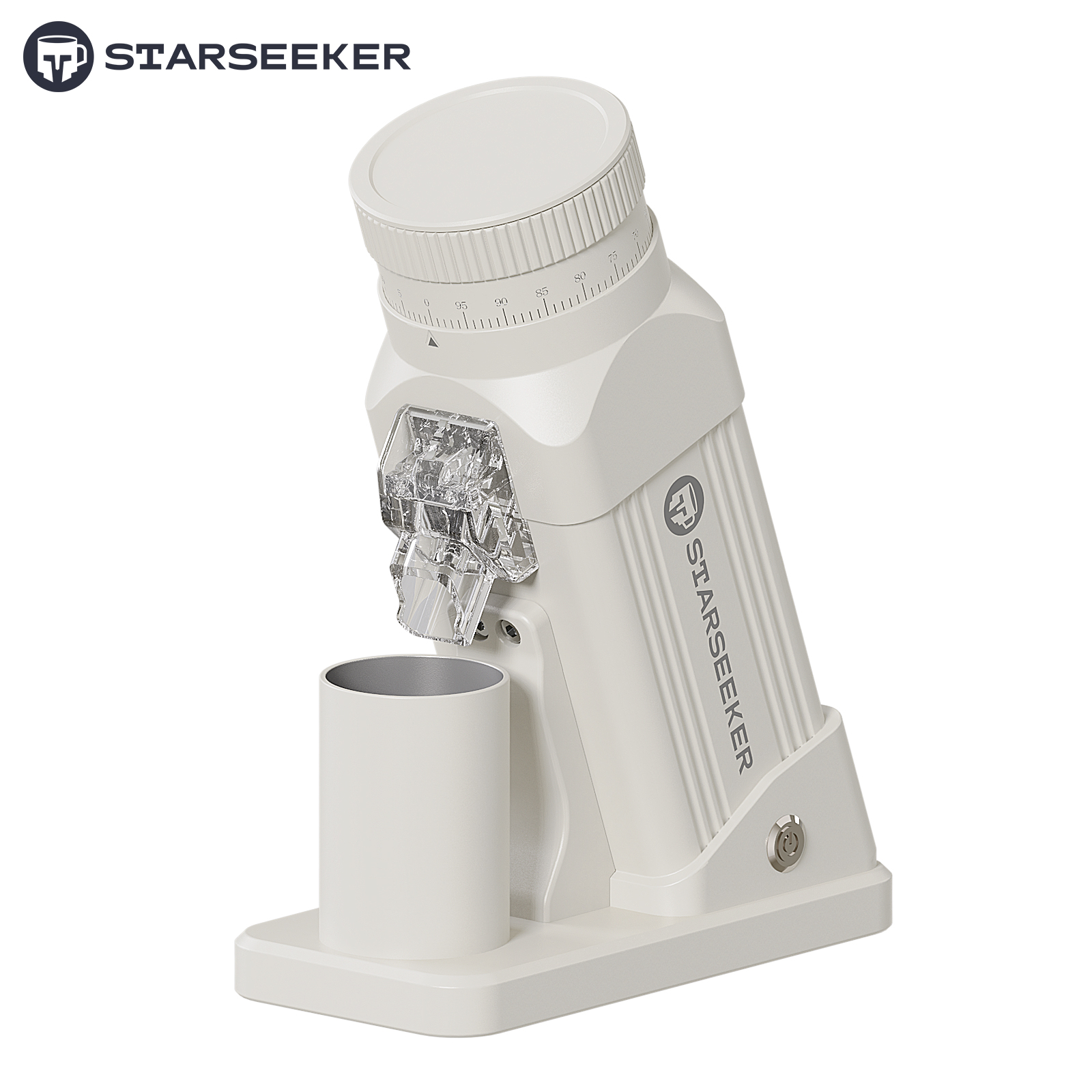 STARSEEKER E64 Electric Coffee Grinder 64MM Espresso Titanium Flat burr Stepless Fineness Adjustment Home Bean Grinder Black