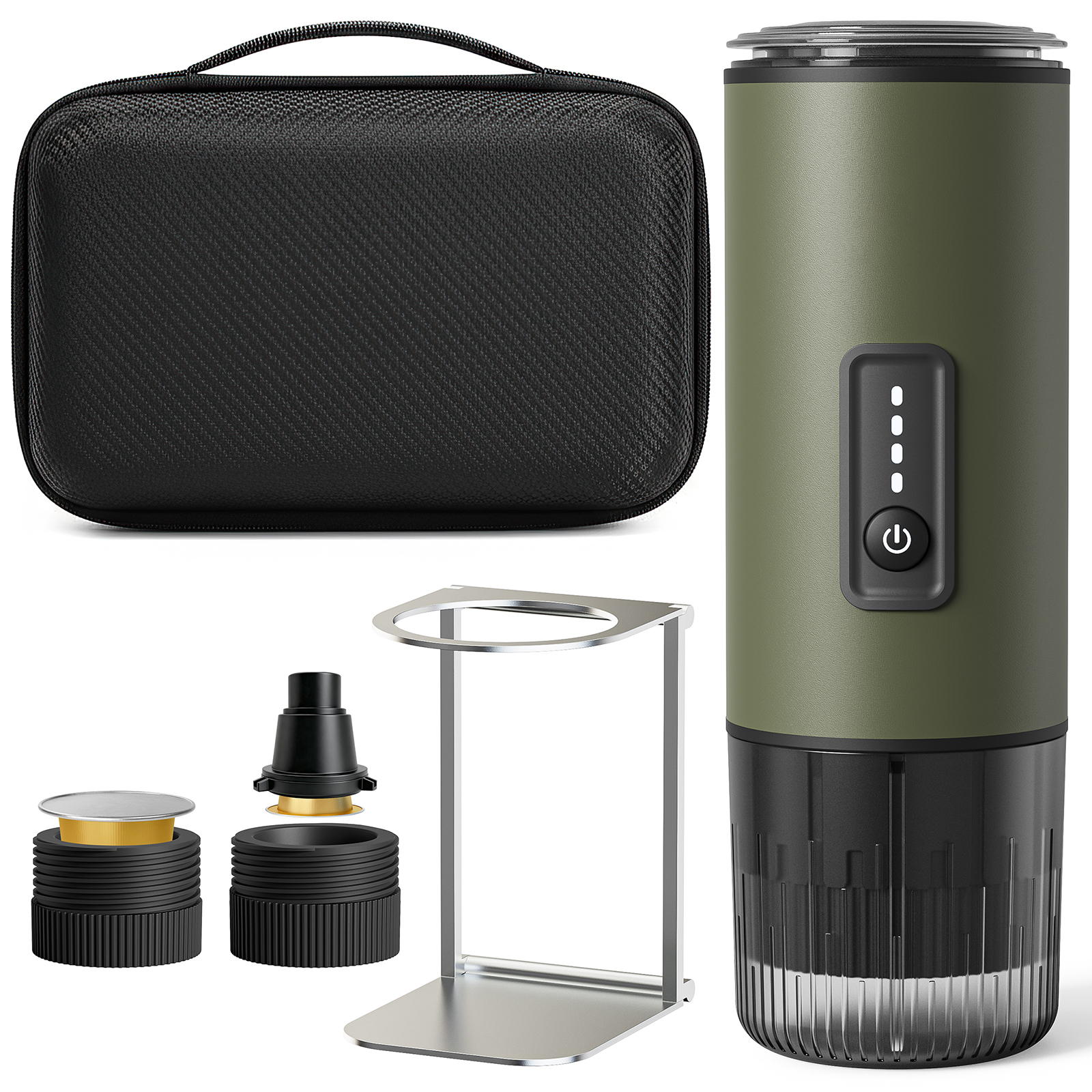 CM-007 Portable Espresso Maker – 15Bar Self-Heating Travel Coffee Machine