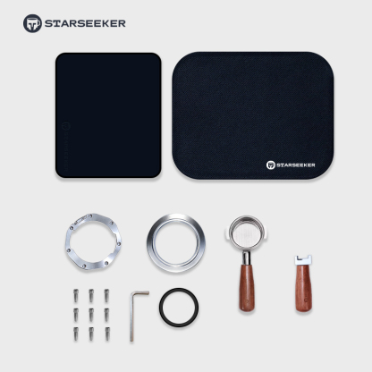 STARSEEKER 2 Ears 58mm Espresso Bottomless Portafilter With Super58 Kit Include Draining Mat Bag