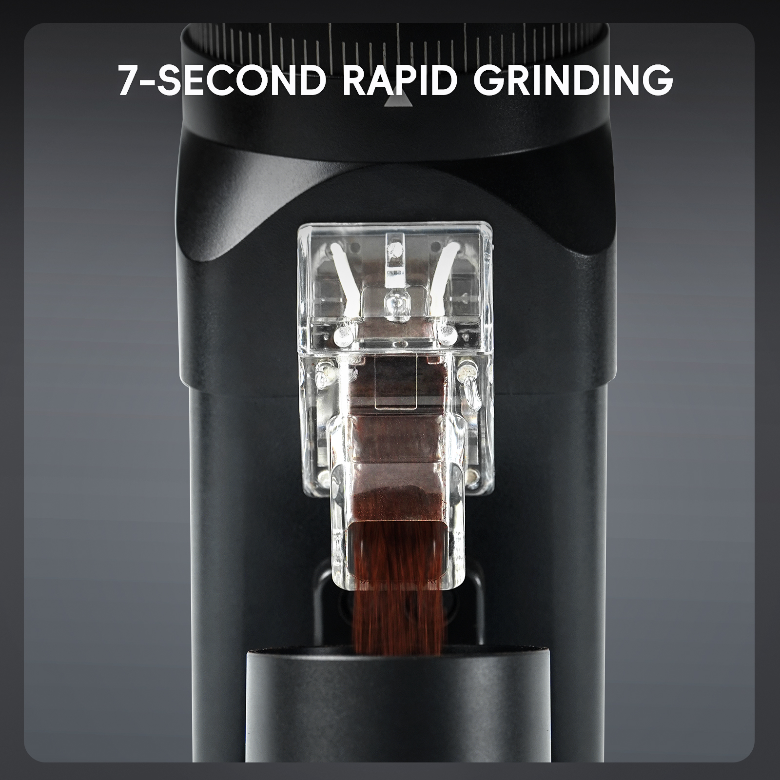 STARSEEKER E64 Electric Coffee Grinder 64MM Espresso Titanium Flat burr Stepless Fineness Adjustment Home Bean Grinder Black