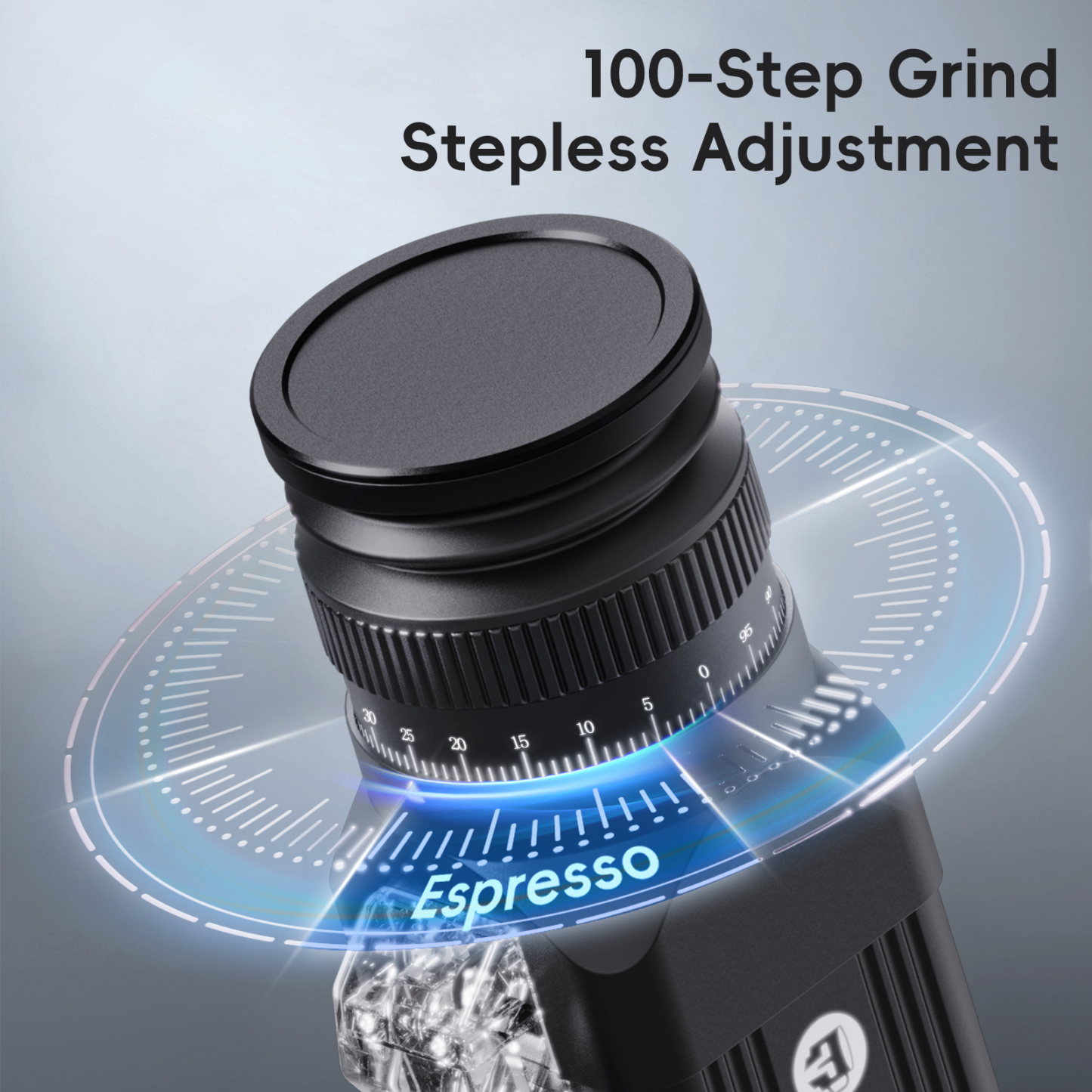 STARSEEKER E64 Electric Coffee Grinder 64MM Espresso Titanium Flat burr Stepless Fineness Adjustment Home Bean Grinder Black