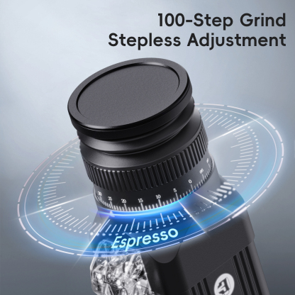 STARSEEKER E64 Electric Coffee Grinder 64MM Espresso Titanium Flat burr Stepless Fineness Adjustment Home Bean Grinder Black