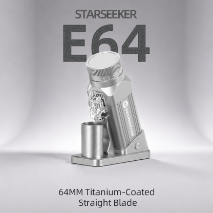 STARSEEKER E64 Electric Coffee Grinder 64MM Titanium Flat burr Stepless Fineness 