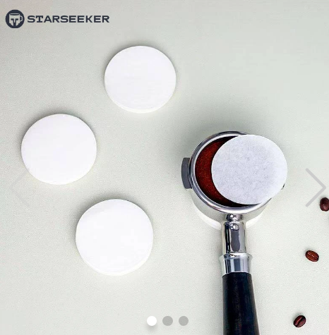 Coffee distribution needle and filter paper