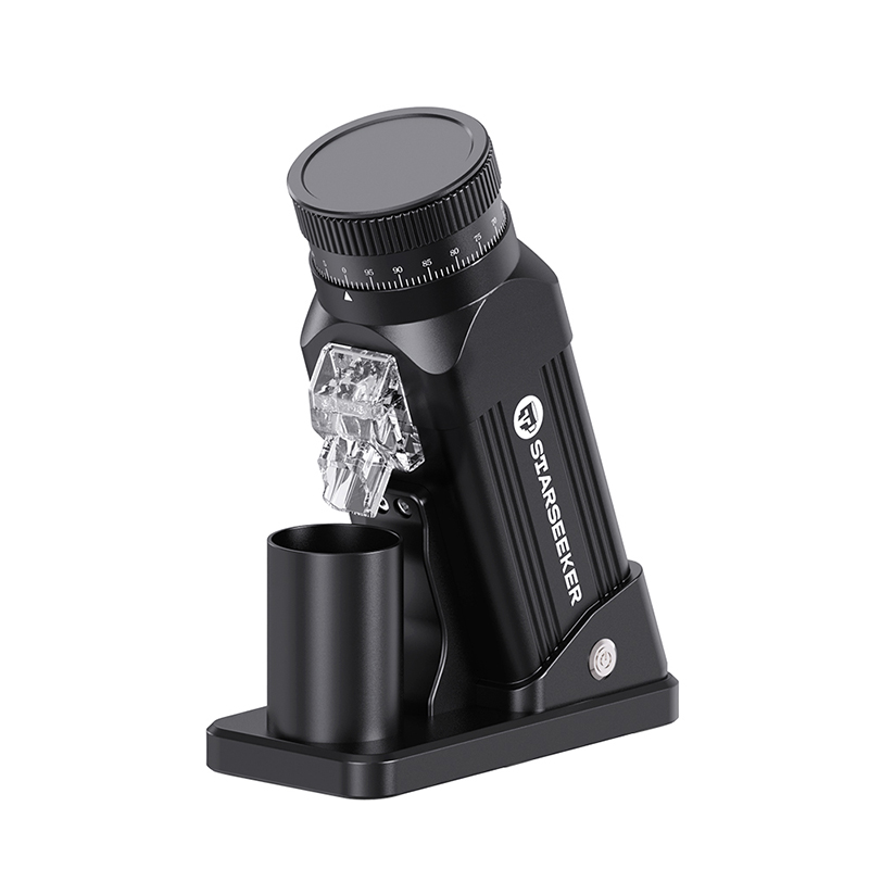 STARSEEKER E64 Electric Coffee Grinder 64MM Titanium Flat burr Stepless Fineness 
